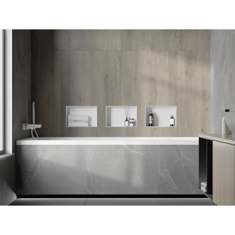 Mexen X-Wall-NR vestavná polička bez lemu 30 x 20 cm, bílá - 1921302010