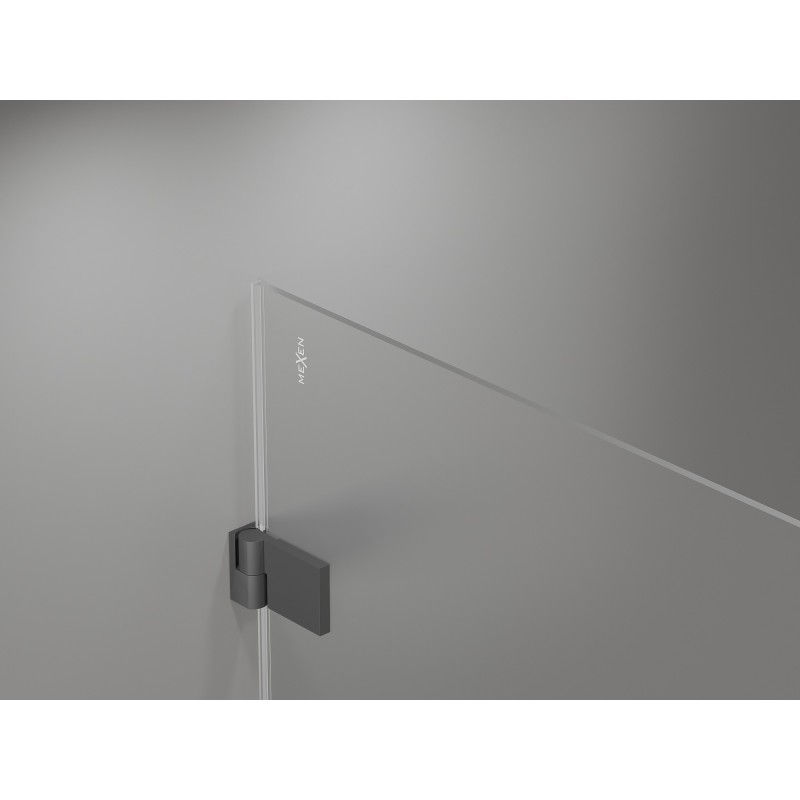Mexen Lunar-B sprchový kout s otočnými dveřmi vlevo 90 x 90 cm, transparentní, gun metal - 832-090-090-95-00-L