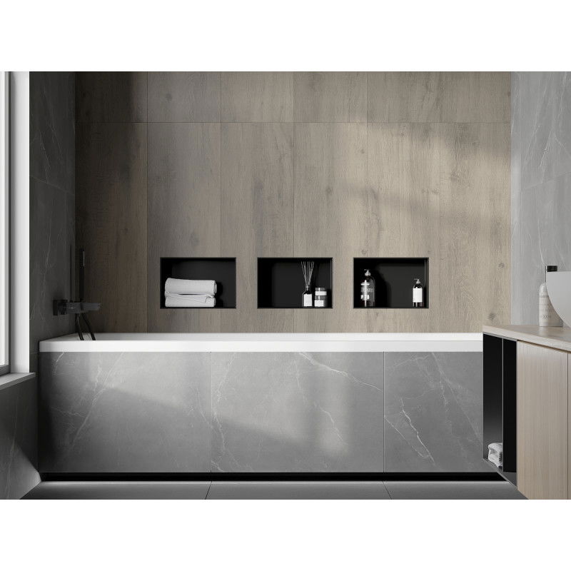 Mexen X-Wall-NR vestavná polička bez lemu 30 x 20 cm, černá - 1971302010