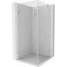 Mexen Lunar-B sprchový kout s dveřmi vlevo 70 x 70 cm, transparentní, kartáčovaný nikl - 832-070-070-97-00-L