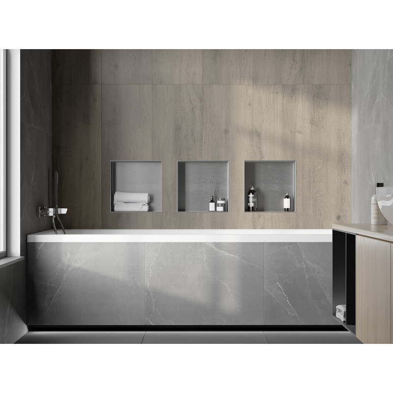 Mexen X-Wall-NR nástěnná police bez límce 30 x 30 cm, inox - 1911303010