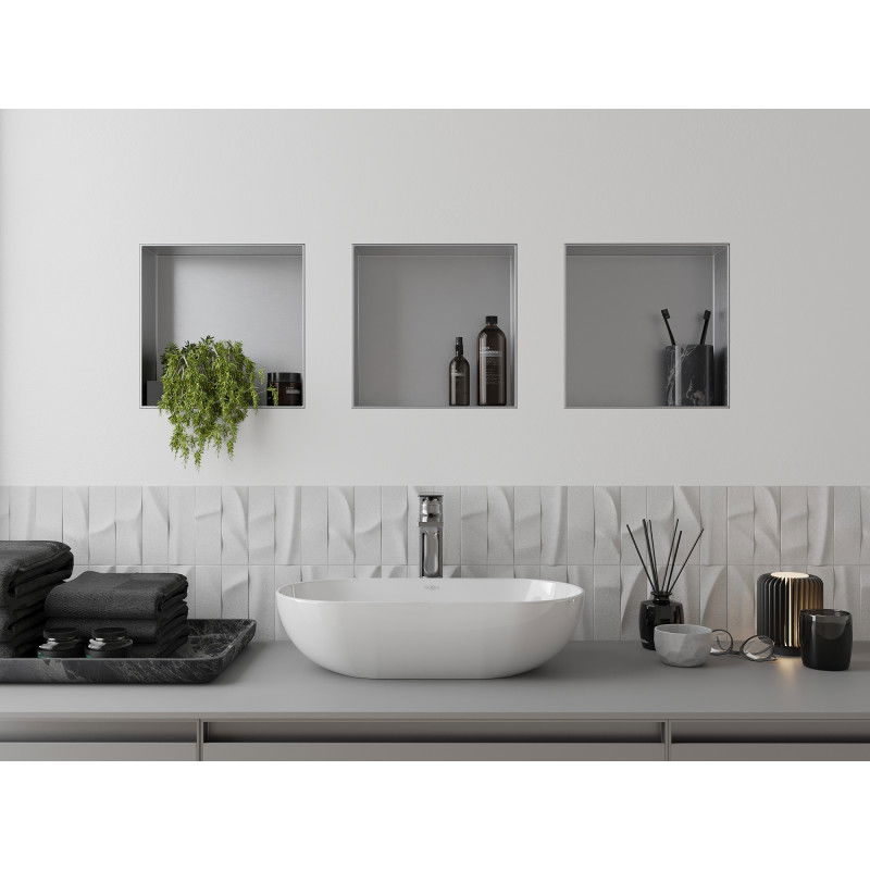 Mexen X-Wall-NR polička bez límce 30 x 30 cm, inox - 1911303010