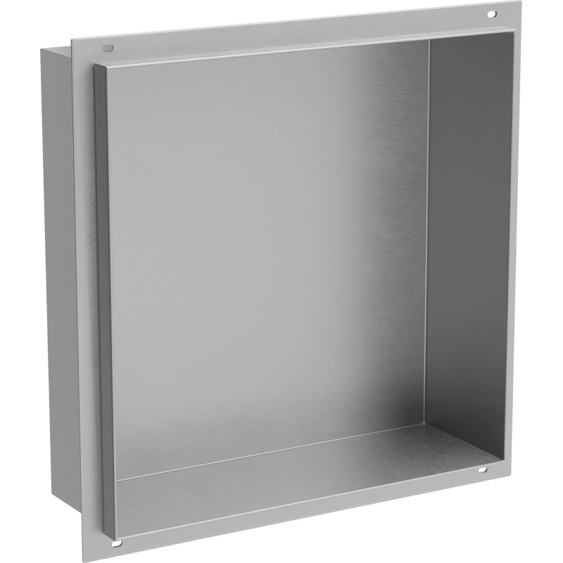 Mexen X-Wall-NR nástěnná polička bez lemu 30 x 30 cm, inox - 1911303010
