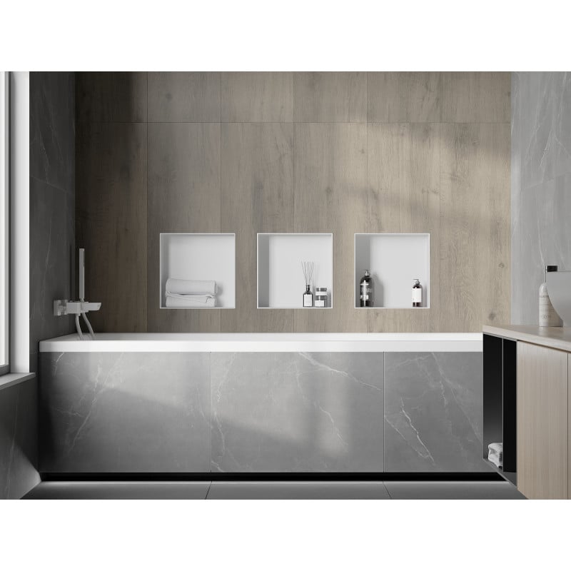 Mexen X-Wall-NR vestavěná polička bez lemu 30 x 30 cm, bílá - 1921303010