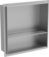 Mexen X-Wall-NR vestavná police bez límce s poličkou 30 x 30 cm, nerez - 1911303010S