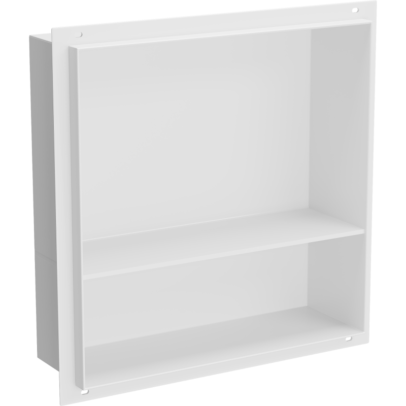 Mexen X-Wall-NR nástěnná police bez okraje s poličkou 30 x 30 cm, bílá - 1921303010S