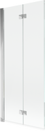 Mexen Mist vanová zástěna 2-křídlová levá 80 x 150 cm, transparentní, chrom - 8A9-080-002-01-00-L