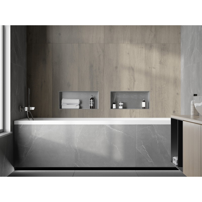 Mexen X-Wall-NR nástěnná polička bez límce 45 x 20 cm, inox - 1911452010
