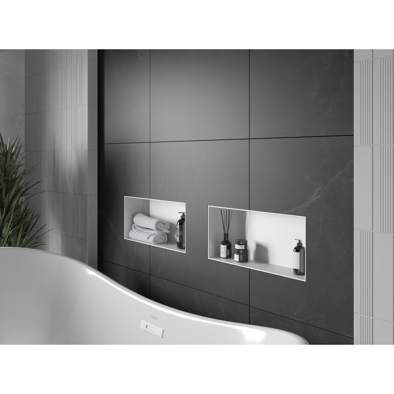 Mexen X-Wall-NR Nika bez lemování 45 x 20 cm, bílá - 1921452010