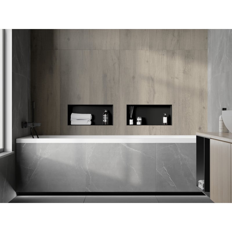 Mexen X-Wall-NR výklenková police bez lemování 45 x 20 cm, černá - 1971452010