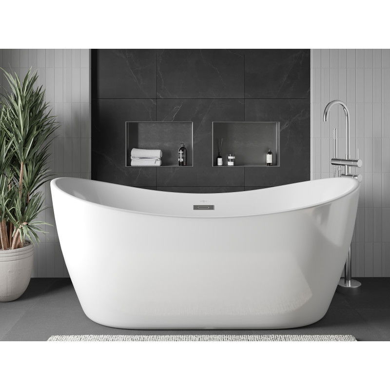 Mexen X-Wall-NR vestavná polička bez lemu 45 x 30 cm, inox - 1911453010