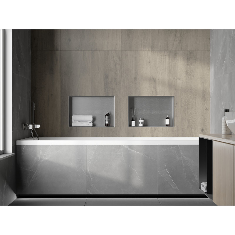 Mexen X-Wall-NR výklenková police bez límce 45 x 30 cm, inox - 1911453010