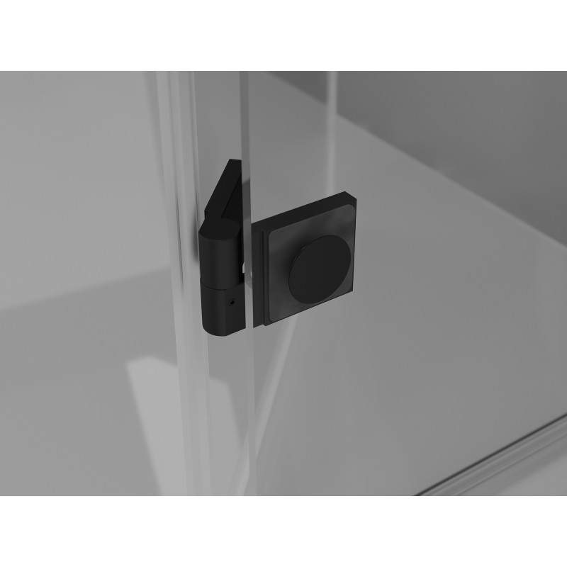 Mexen Mist-H L sprchové dveře pravé 70 cm, průhledné, černé - 8A5L-070-000-70-00-P