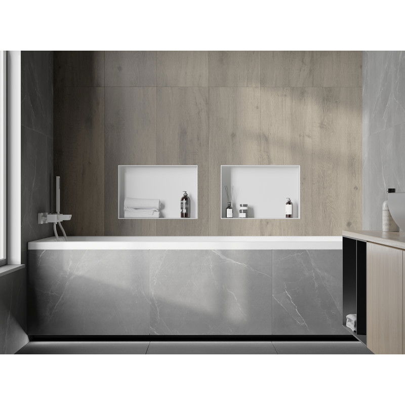 Mexen X-Wall-NR vestavná police bez lemu 45 x 30 cm, bílá - 1921453010