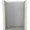 Mexen Mist-H sprchové dveře, levé 150 cm, transparentní, zlaté kartáčované - 8A5-150-001-55-00-L