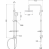Mexen T05 sprchový sloup, chrom/bílá - 798050593-00