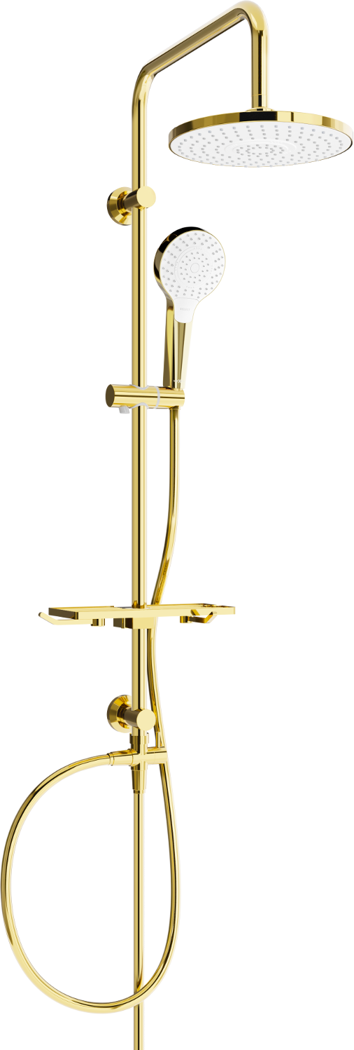 Mexen T05 sprchový sloup, Zlatá/Bílá - 798050593-50