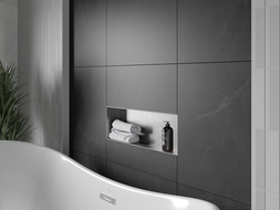 Mexen X-Wall-NR polička do niky bez lemu 60 x 20 cm, inox - 1911602010