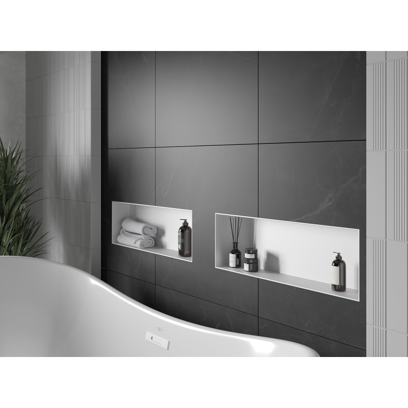 Mexen X-Wall-NR nástěnná polička bez límce 60 x 20 cm, bílá - 1921602010