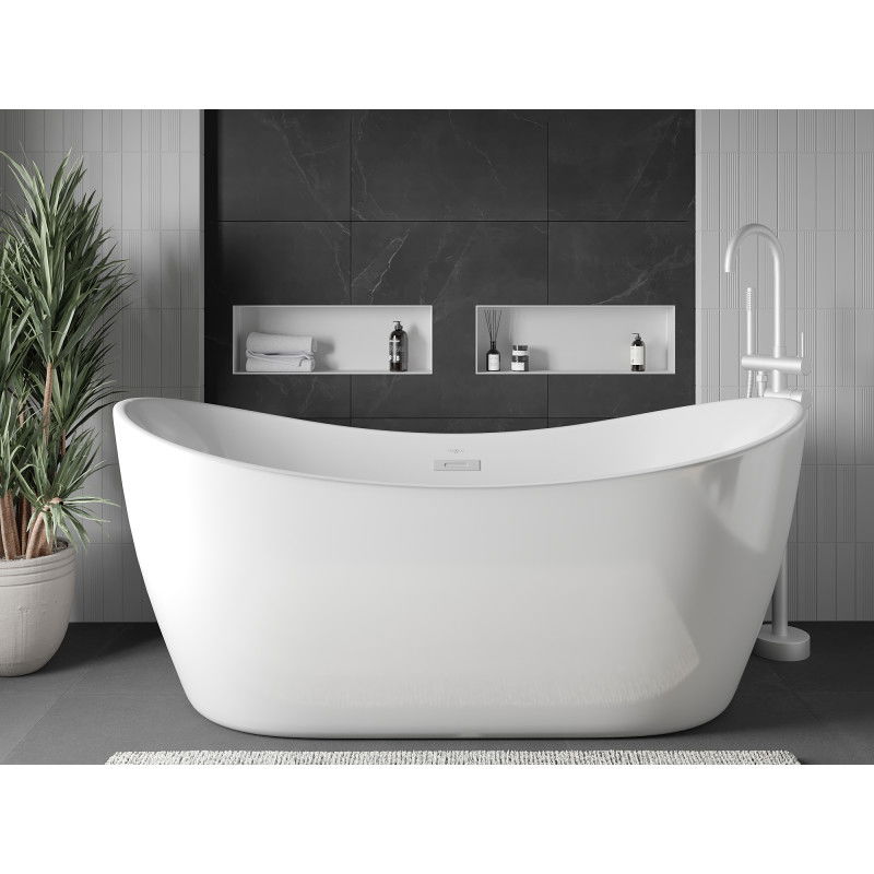 Mexen X-Wall-NR zapuštěná police bez obruby 60 x 20 cm, bílá - 1921602010