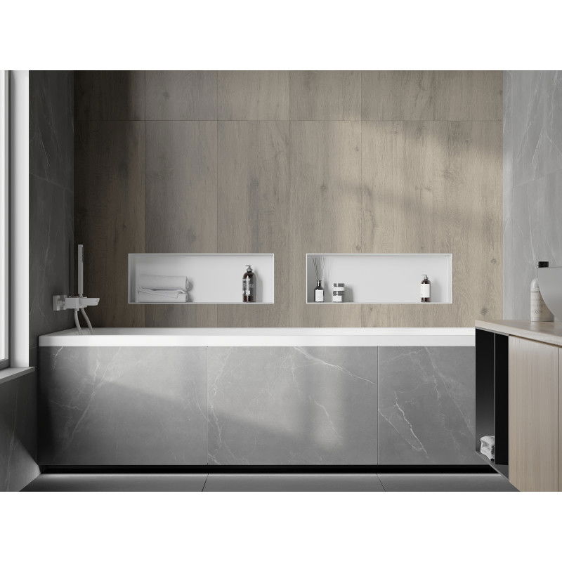 Mexen X-Wall-NR zapuštěná police bez obruby 60 x 20 cm, bílá - 1921602010