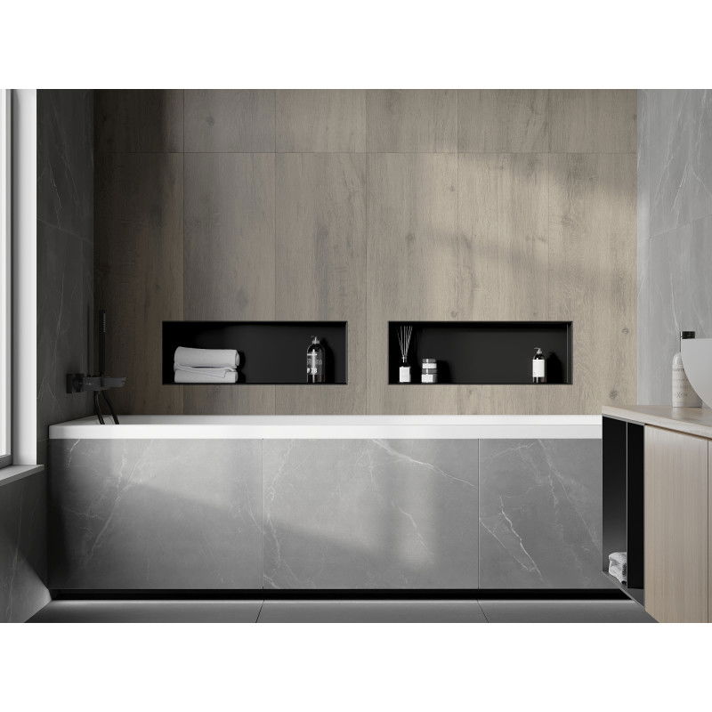 Mexen X-Wall-NR výklenková polička bez obruby 60 x 20 cm, černá - 1971602010