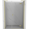 Mexen Mist-H L sprchové dveře otevíravé pravé 120 cm, transparentní, zlaté kartáčované - 8A5L-120-001-55-00-P
