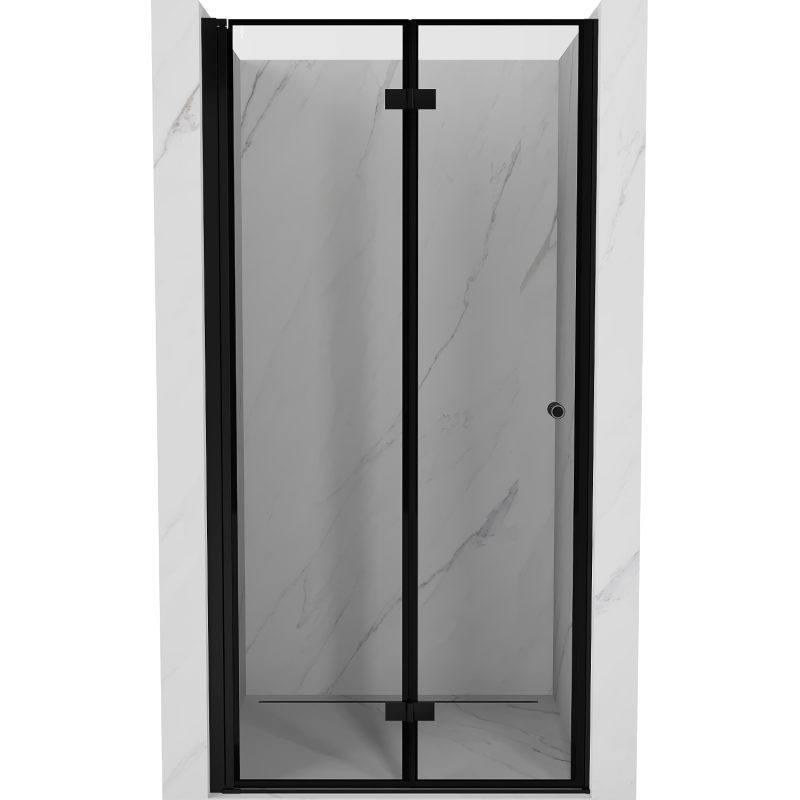 Mexen Mist-F sprchové dveře skládací levé 60 cm, černý rám, černé - 8A6-060-000-70-70-L