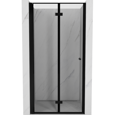 Mexen Mist-F sprchové dveře skládací levé 60 cm, černý rám, černé - 8A6-060-000-70-70-L