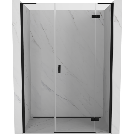 Mexen Mist-H L sprchové dveře pravé 155 cm, průhledné, černé - 8A5L-155-001-70-00-P