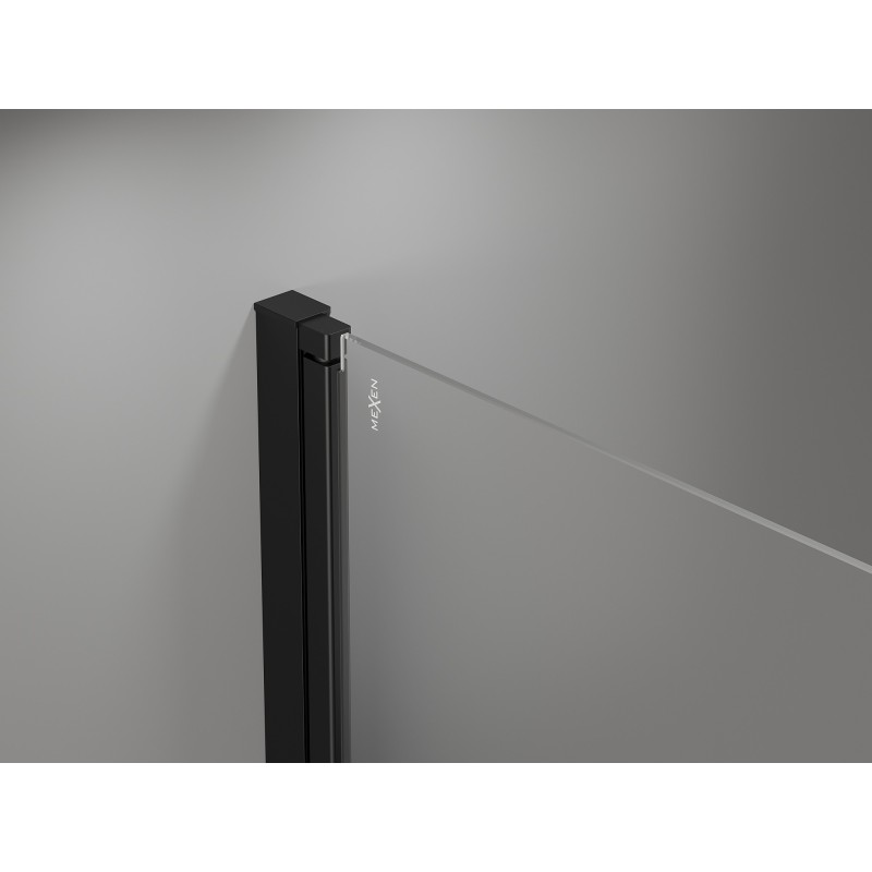 Mexen Mist-F skládací sprchové dveře levé 100 cm, černý rám, černé - 8A6-100-000-70-70-L