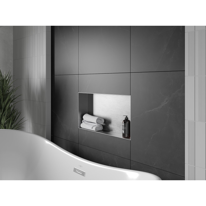 Mexen X-Wall-NR nástěnná police bez límce 60 x 30 cm, inox - 1911603010