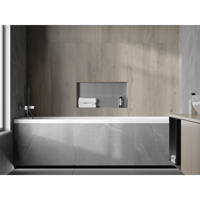 Mexen X-Wall-NR výklenková police bez lemu 60 x 30 cm, inox - 1911603010
