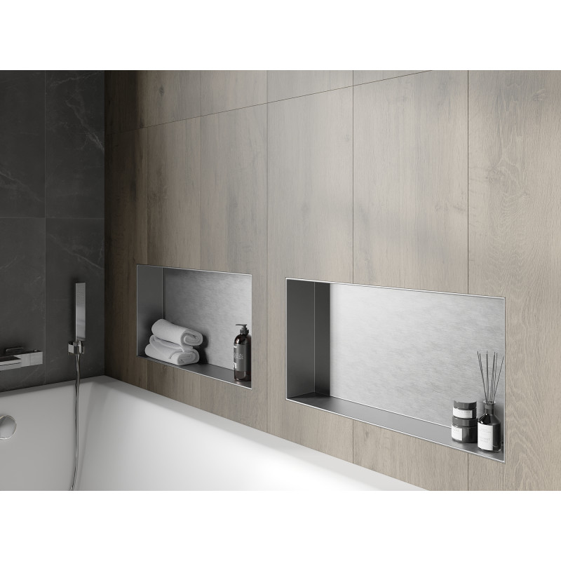 Mexen X-Wall-NR nástěnná police bez límce 60 x 30 cm, inox - 1911603010
