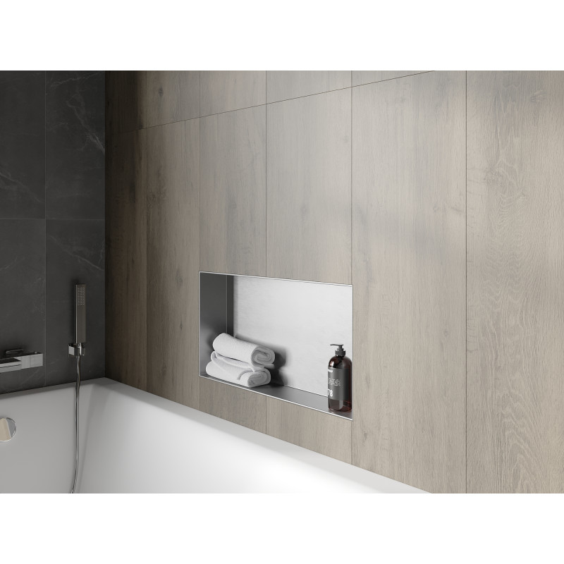 Mexen X-Wall-NR nástěnná police bez límce 60 x 30 cm, inox - 1911603010