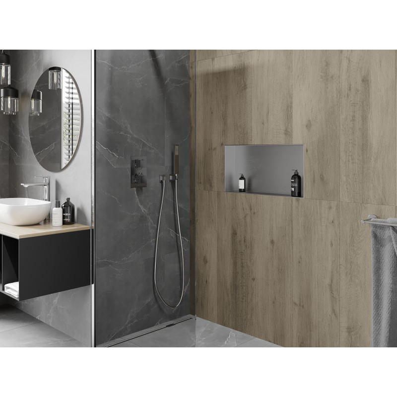 Mexen X-Wall-NR nástěnná police bez límce 60 x 30 cm, inox - 1911603010