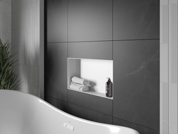 Mexen X-Wall-NR zásuvná polička bez příruby 60 x 30 cm, bílá - 1921603010