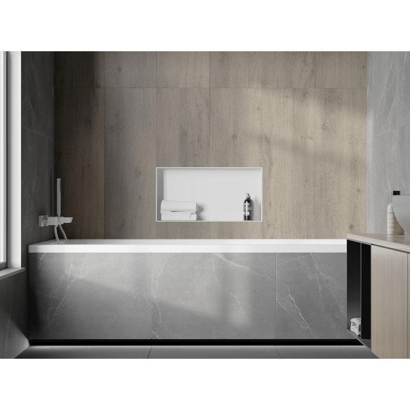 Mexen X-Wall-NR zásuvná polička bez příruby 60 x 30 cm, bílá - 1921603010