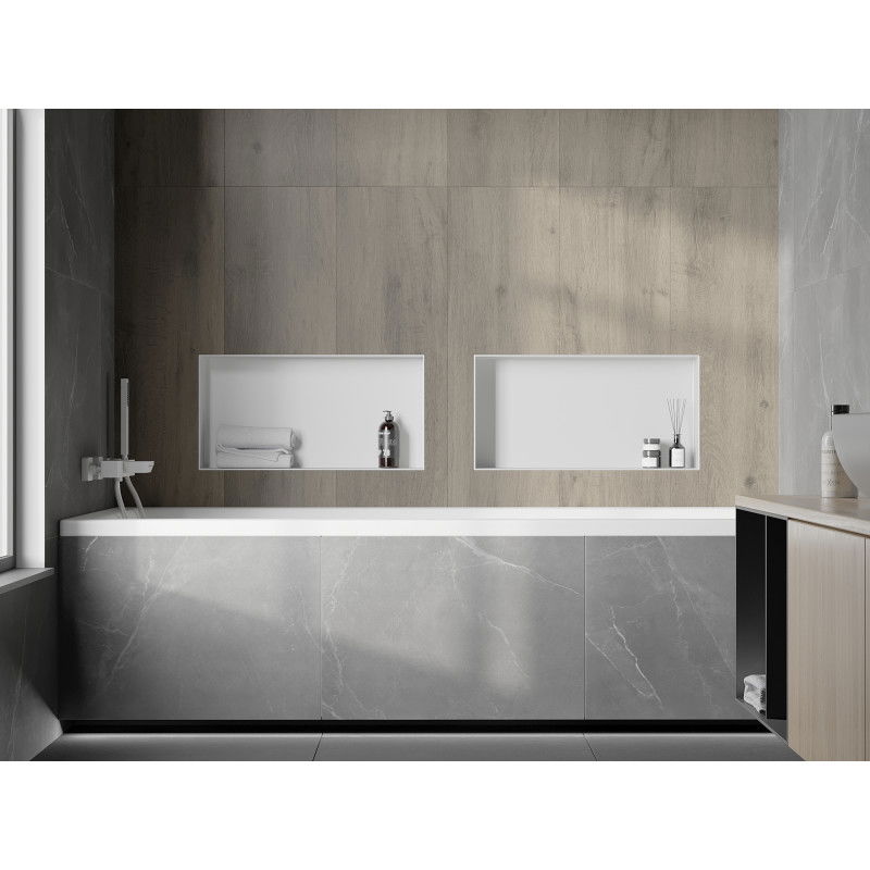 Mexen X-Wall-NR zásuvná polička bez příruby 60 x 30 cm, bílá - 1921603010