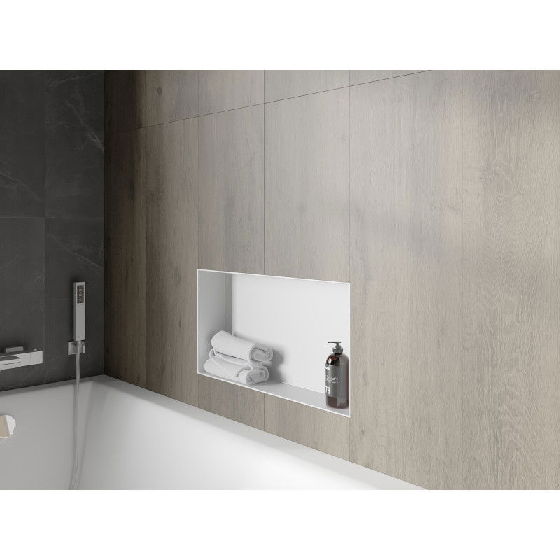 Mexen X-Wall-NR zásuvná polička bez příruby 60 x 30 cm, bílá - 1921603010