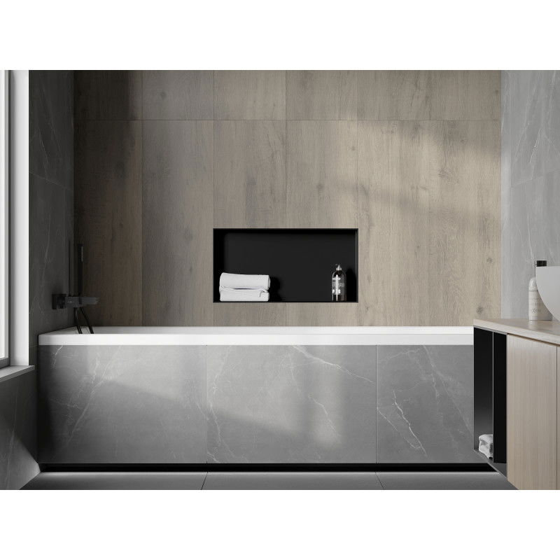 Mexen X-Wall-NR vestavná polička bez límce 60 x 30 cm, černá - 1971603010