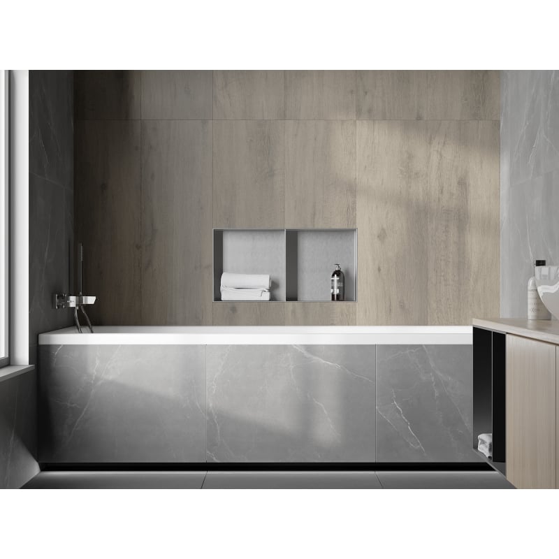 Mexen X-Wall-NR nástěnná police bez obruby s policí 60 x 30 cm, inox - 1911603010S