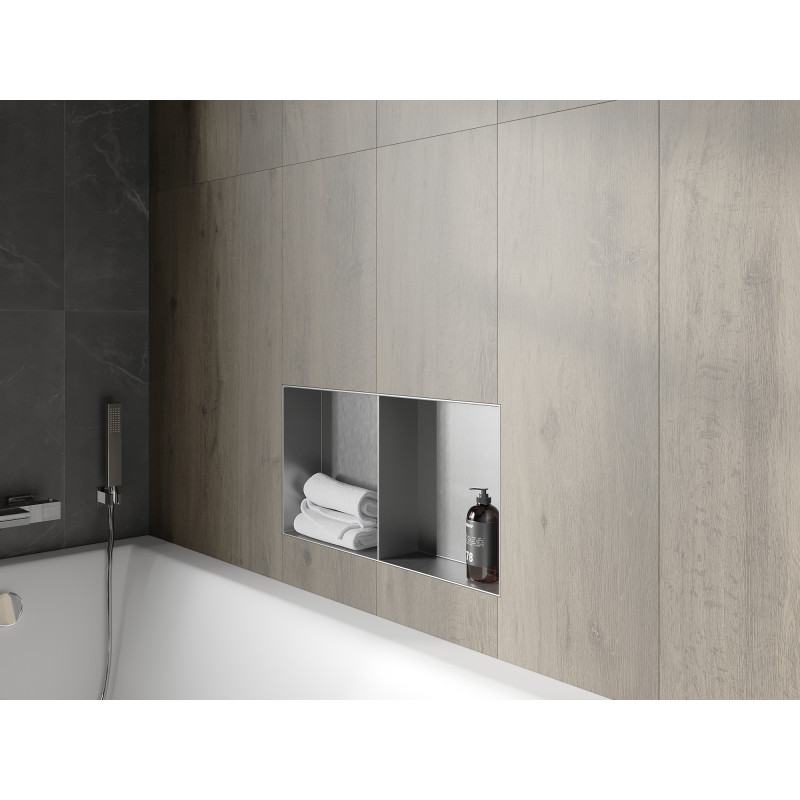 Mexen X-Wall-NR nástěnná police bez límce s policí 60 x 30 cm, inox - 1911603010S