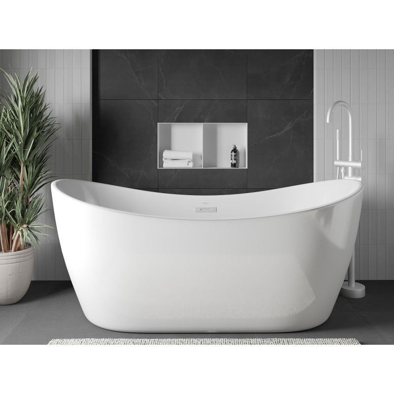 Mexen X-Wall-NR nástěnná polička bez límce s poličkou 60 x 30 cm, bílá - 1921603010S