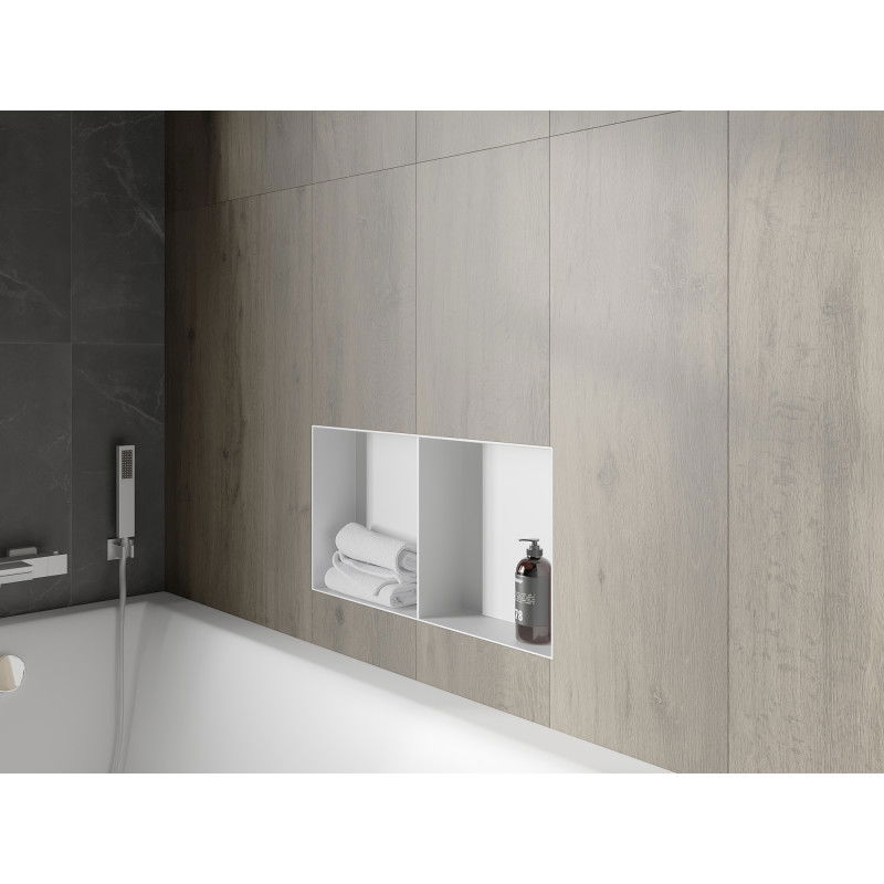 Mexen X-Wall-NR nástěnná polička bez límce s poličkou 60 x 30 cm, bílá - 1921603010S