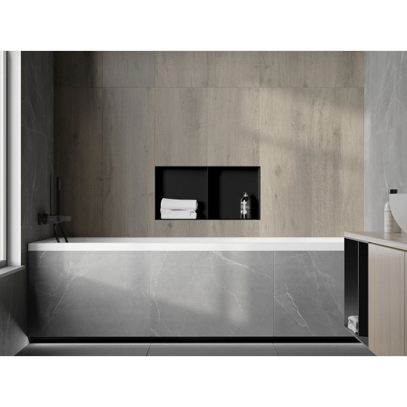 Mexen X-Wall-NR výklenková police bez lemu s policí 60 x 30 cm, černá - 1971603010S