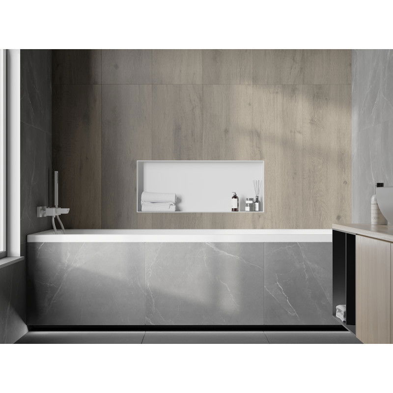 Mexen X-Wall-NR nástěnná polička bez límce 75 x 30 cm, bílá - 1921753010