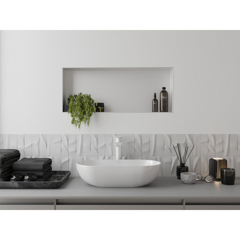 Mexen X-Wall-NR nástěnná polička bez límce 75 x 30 cm, bílá - 1921753010