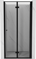 Mexen Mist-F sprchové dveře skládací pravé 90 cm, černý rám, černé - 8A6-090-000-70-70-P
