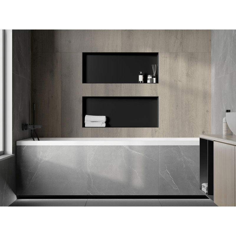 Mexen X-Wall-NR výklenková police bez límce 75 x 30 cm, černá - 1971753010